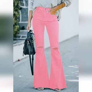 Pink Flare Jeans